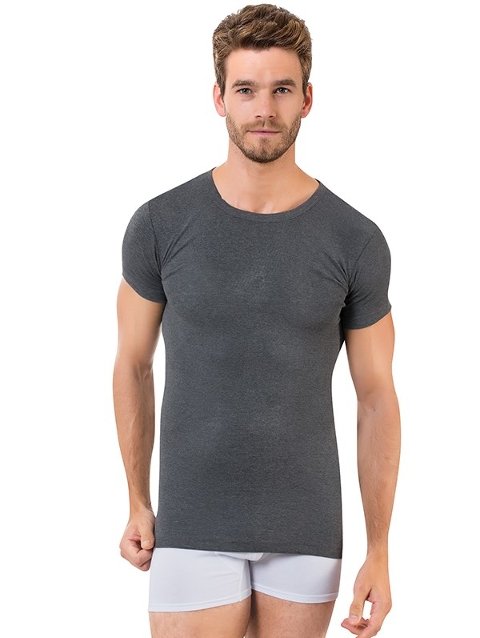 Ribana Sıfır Yaka Atlet Antrasit Öztaş 1060 - Antrasit