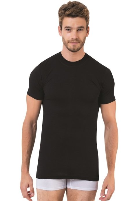 Pamuklu Sıfır Yaka Atlet Öztaş 1027 - Siyah