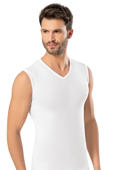 Pamuk Elastan Kolsuz V Yaka Atlet Erdem 1118 - 2