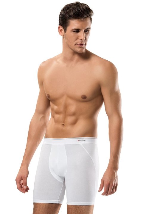 Pamuk Elastan Uzun Boxer Erdem 1470 - Beyaz