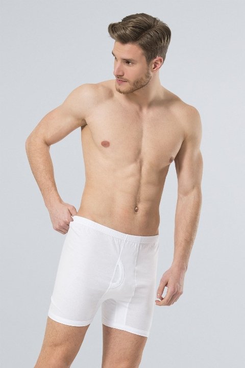 Pamuklu Düz Dikişli Erkek Boxer 2'li Paket Türen 114