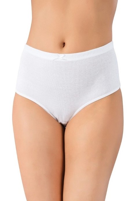 Yüksek Bel Pamuklu Bato Külot Beyaz Lüx DRM 105