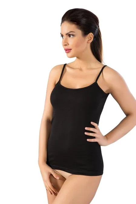 Pamuklu Nefes Alan Ribana İp Askılı Atlet Lüx DRM 050