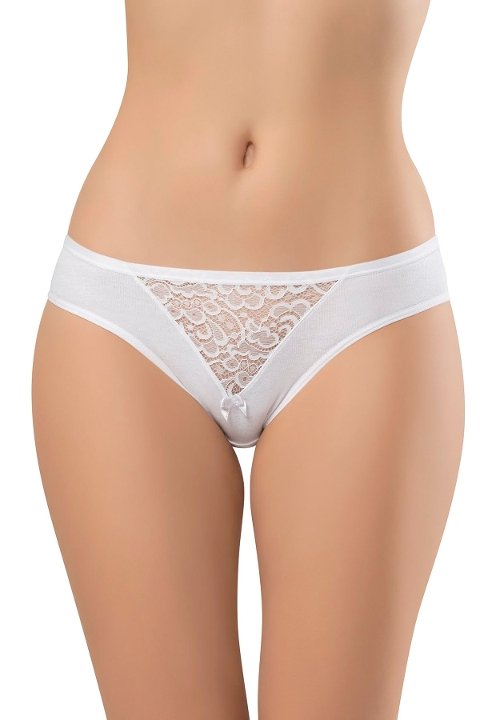 Ribana Yüksek Bel Slip Külot Siyah Beyaz Erdem 2509