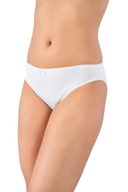 Pamuklu Yüksek Bel Bikini Külot Lüx DRM 1085 - Beyaz