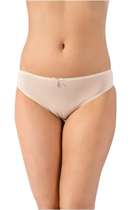 Pamuklu Yüksek Bel Bikini Külot Lüx DRM 1085 - Ten