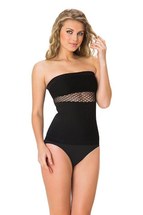 Dikişsiz Nefes Alan Straplez Atlet Emay 5035 - Siyah