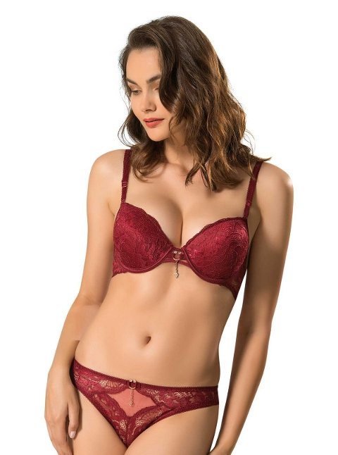 Silikonlu Taşlı Sütyen Takım Le Jardin 5040