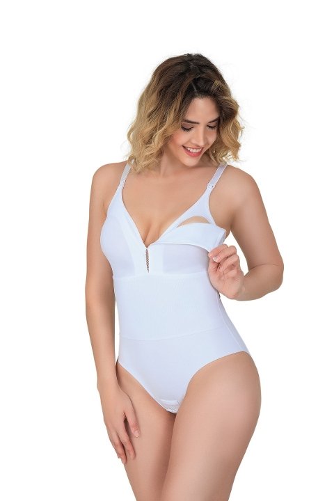 Sırt Destekli Lazer Emzirme Korse Emay 2944 - Beyaz