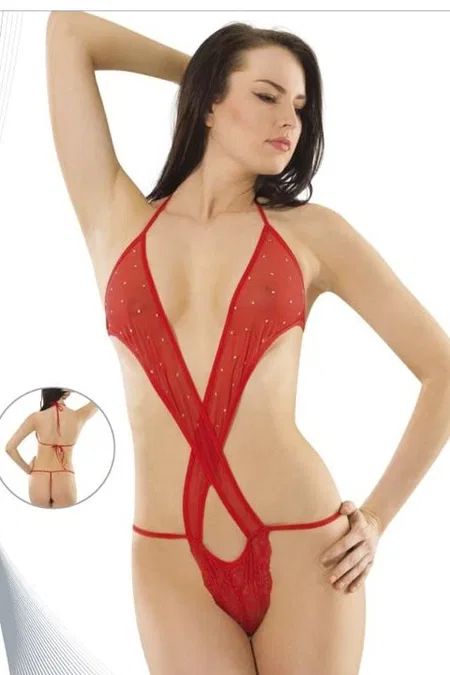 Dantel Polyamid Likra Tek Parça Fantezi Body Sistina 935