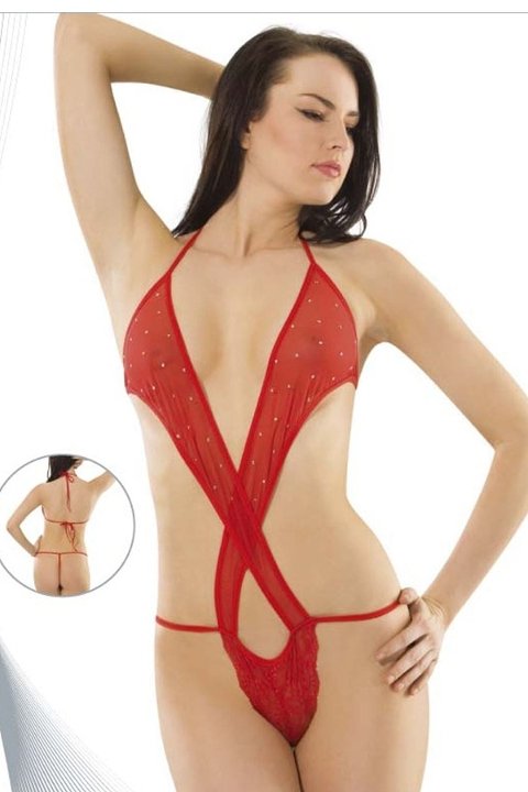 Dantel Polyamid Likra Tek Parça Fantezi Body Sistina 935