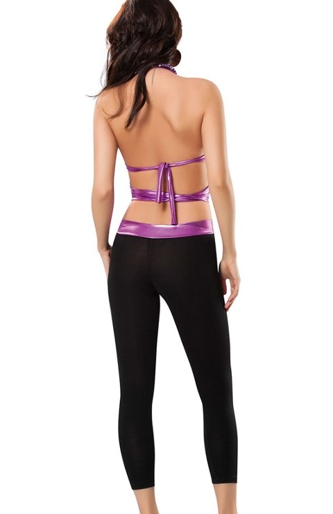 Lame Polyamid Elastan Deri Gece Elbisesi Sistina 461 - Fuşya