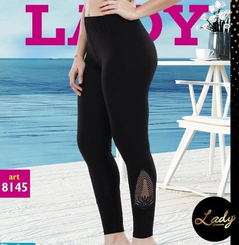 Yüksek Bel Esnek Siyah Tayt Lady 8145