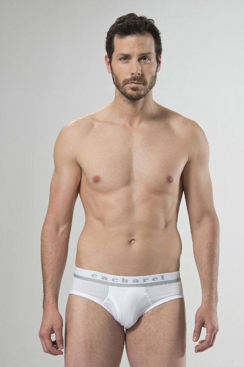 Pamuklu Bantlı Slip Erkek İç Giyim Cacharel 1311 - Beyaz