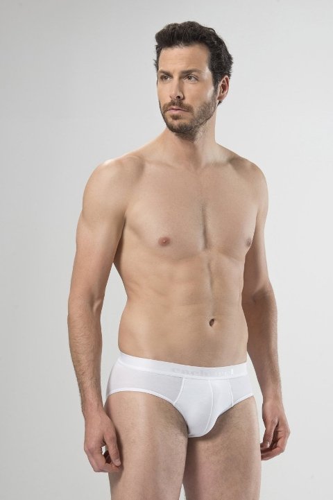 Pamuklu Kompakt Kesim Slip Erkek Cacharel 1403 - Beyaz