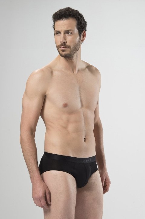 Pamuklu Kompakt Kesimli Slip Erkek Cacharel 1403 - Siyah