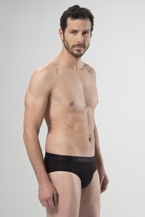 Pamuklu Kompakt Kesimli Slip Erkek Cacharel 1403 - Siyah