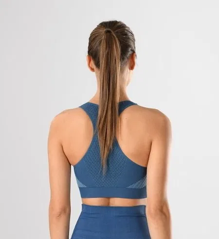 Dört Yönlü Esnek Spor Büstiyer Miss Fit 11178 - Mavi