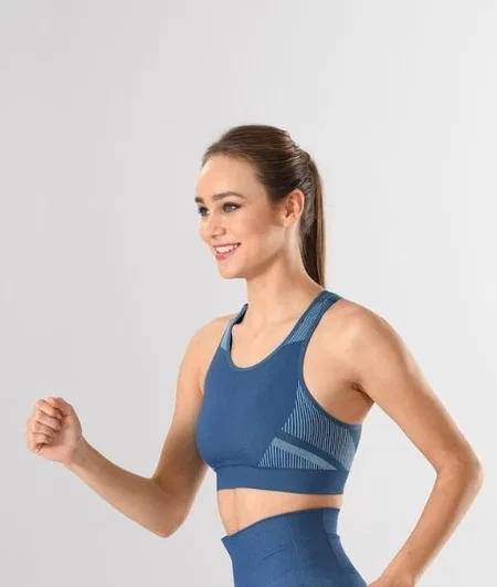 Dört Yönlü Esnek Spor Büstiyer Miss Fit 11178 - Mavi