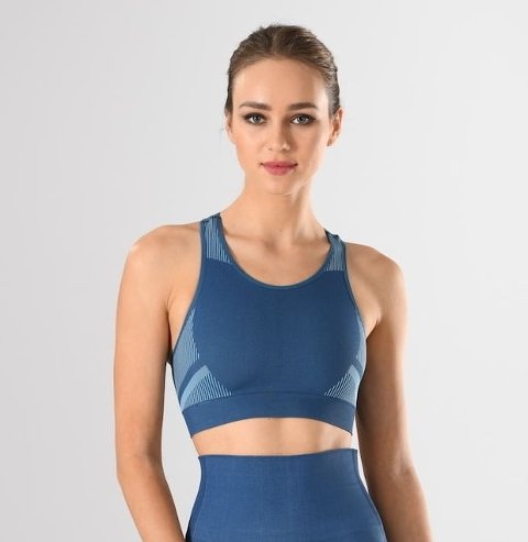 Dört Yönlü Esnek Spor Büstiyer Miss Fit 11178 - Mavi