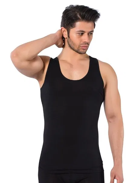 Yumuşak Bambu Modal Atlet Lüx DRM 3900 - Siyah
