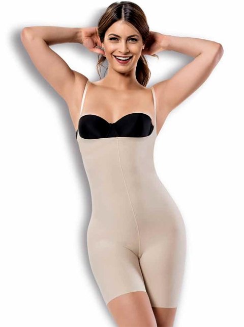 Dikişsiz Lazer Kesim Yüksek Bel Korse Form Angel 2010 - Ten