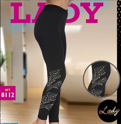 Taş İşlemeli Yüksek Bel Tayt Lady 8112 - Görsel