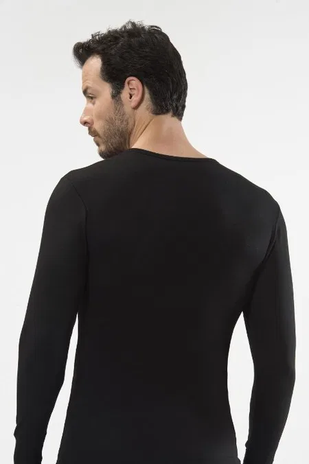 Fırçalı İç Yüzey Termal Uzun Kol T-Shirt Cacharel 1603 - Siyah