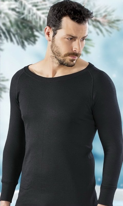 Pamuklu Likra Termal Uzun Kol Erkek Fanila Lüx DRM 915