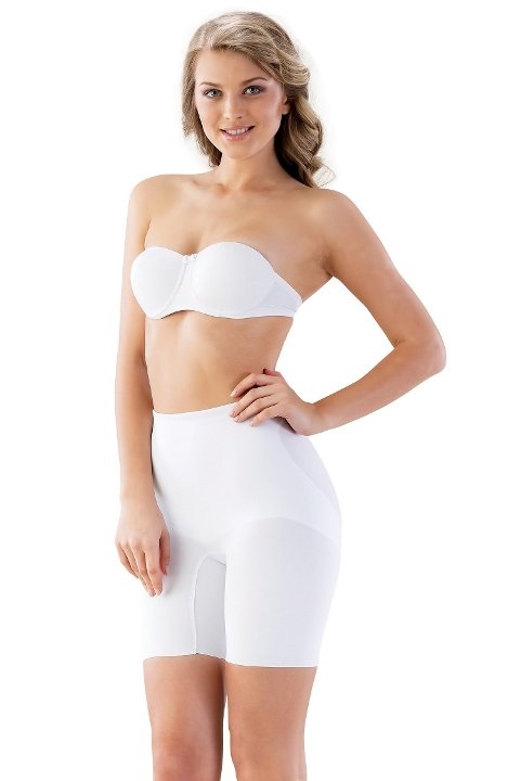 Kademeli Kompresyonlu Yüksek Bel Toparlayıcı Boxer Korse Emay 2816 - Beyaz