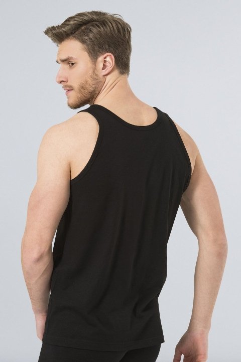 Bantlı Siyah Atlet 2'li Paket Türen 110 - Siyah