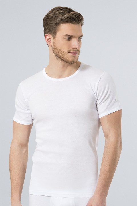 Ribana Pamuklu O Yaka Erkek Fanila Türen 102 - Beyaz