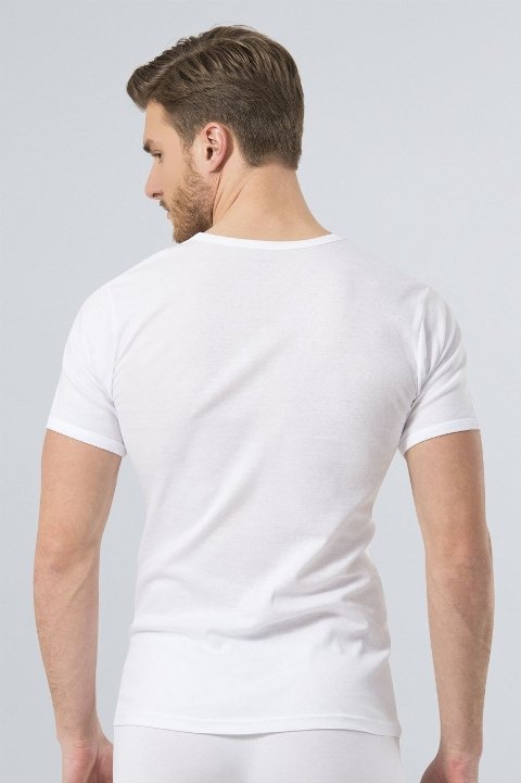 Ribana Pamuklu O Yaka Erkek Fanila Türen 102 - Beyaz