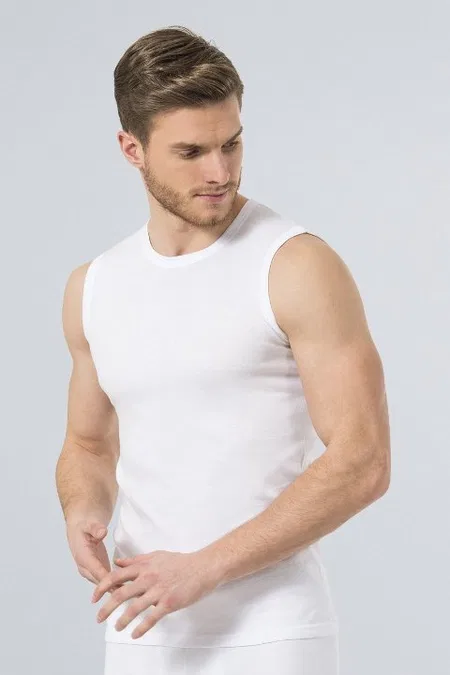 Pamuklu Ribana O Yaka Atlet 2'li Paket Türen 134 - 2