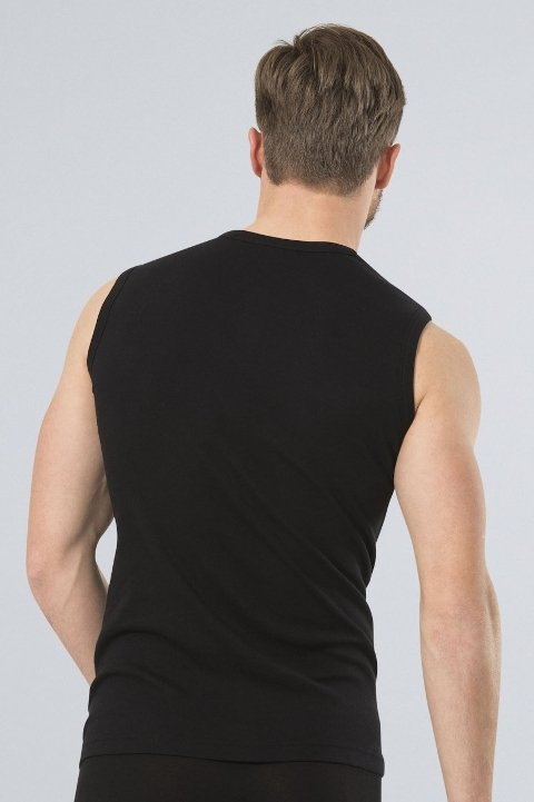 Pamuklu Ribana Askılı Erkek Atlet Türen 134 - Siyah