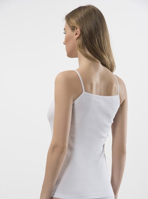 Beyaz Dantel Detaylı İp Askılı Atlet Türen 292 - Beyaz