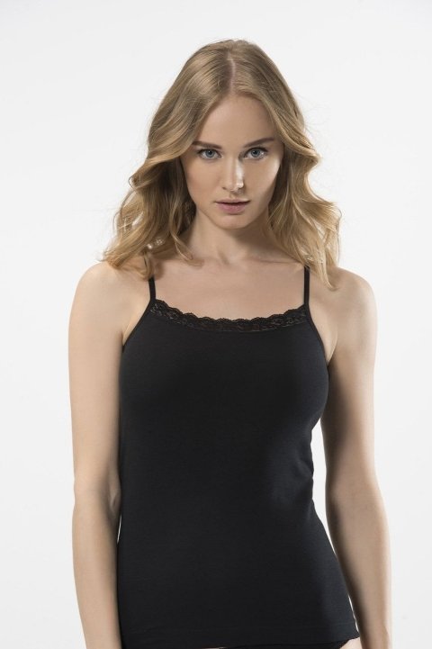 Pamuklu Dantelli İp Askılı Atlet 2'li Paket Türen 292