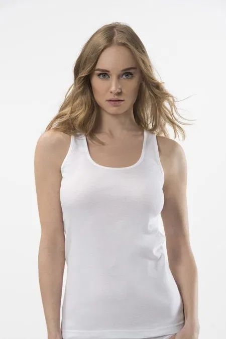 Pamuklu Nefes Alan Günlük Atlet Türen 210 Beyaz