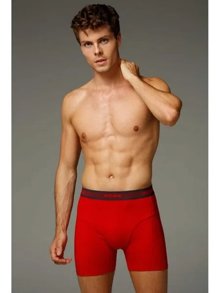 Pamuklu Esnek Bel Lastiği Uzun Boxer Eros 010 - 2