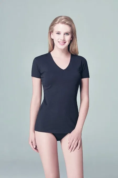 Pamuklu Esnek V Yaka Body Dagi 5003 - Siyah