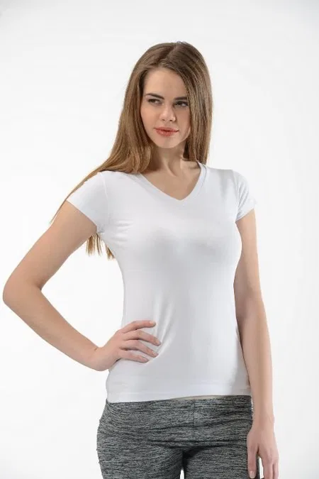 Pamuklu Esnek V Yaka Body Anıt 2840 - 2