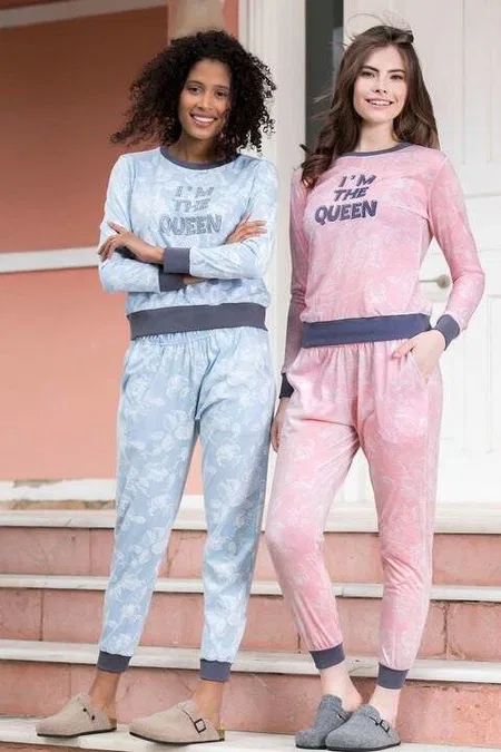 Yeni İnci Viskon Çiçek Desenli Kadın Pijama Takımı Yeni İnci 1636