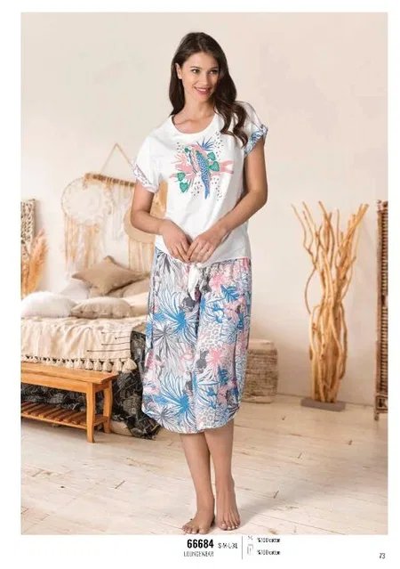 NBB Pamuklu Yaz Pijama Takımı NBB 66684