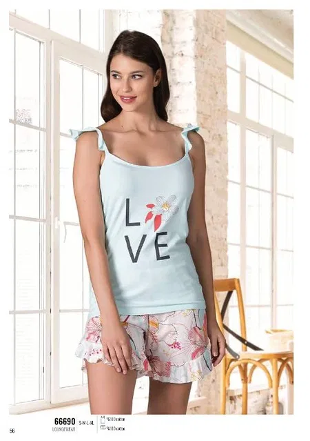 NBB Pamuklu Yaz Pijama Takımı NBB 66690