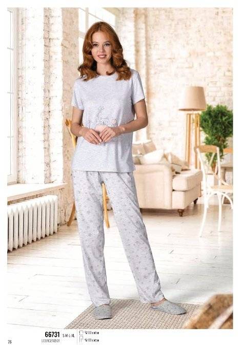 NBB Pamuklu Şortlu Yaz Pijama Takımı NBB 66731