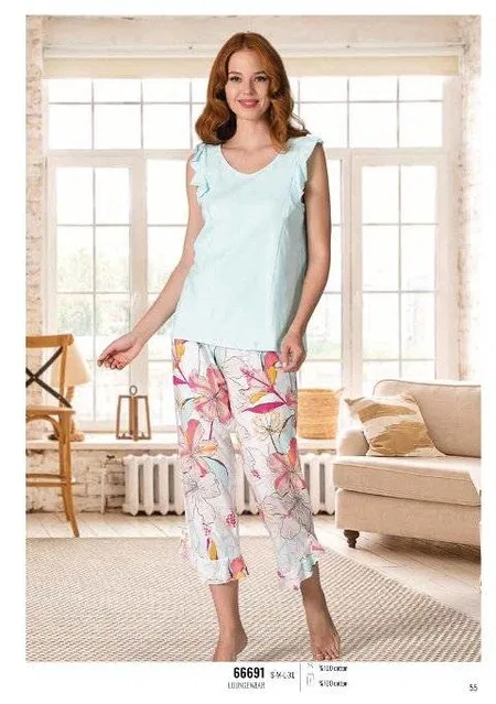 NBB Pamuklu Yazlık Pijama Takımı NBB 66691