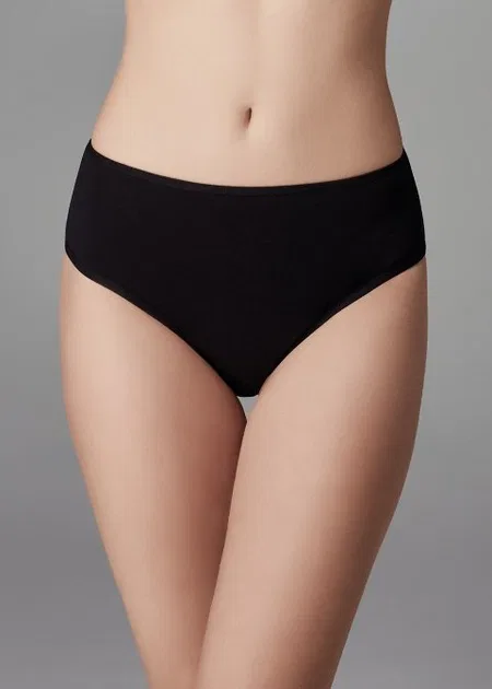 Yüksek Bel Pamuklu Slip Külot 3'lü Dagi 5105 - Siyah