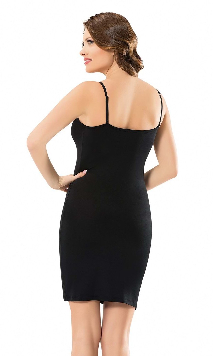 Tam Boy Pamuklu Kombinezon Siyah Anıt 2203 - Siyah