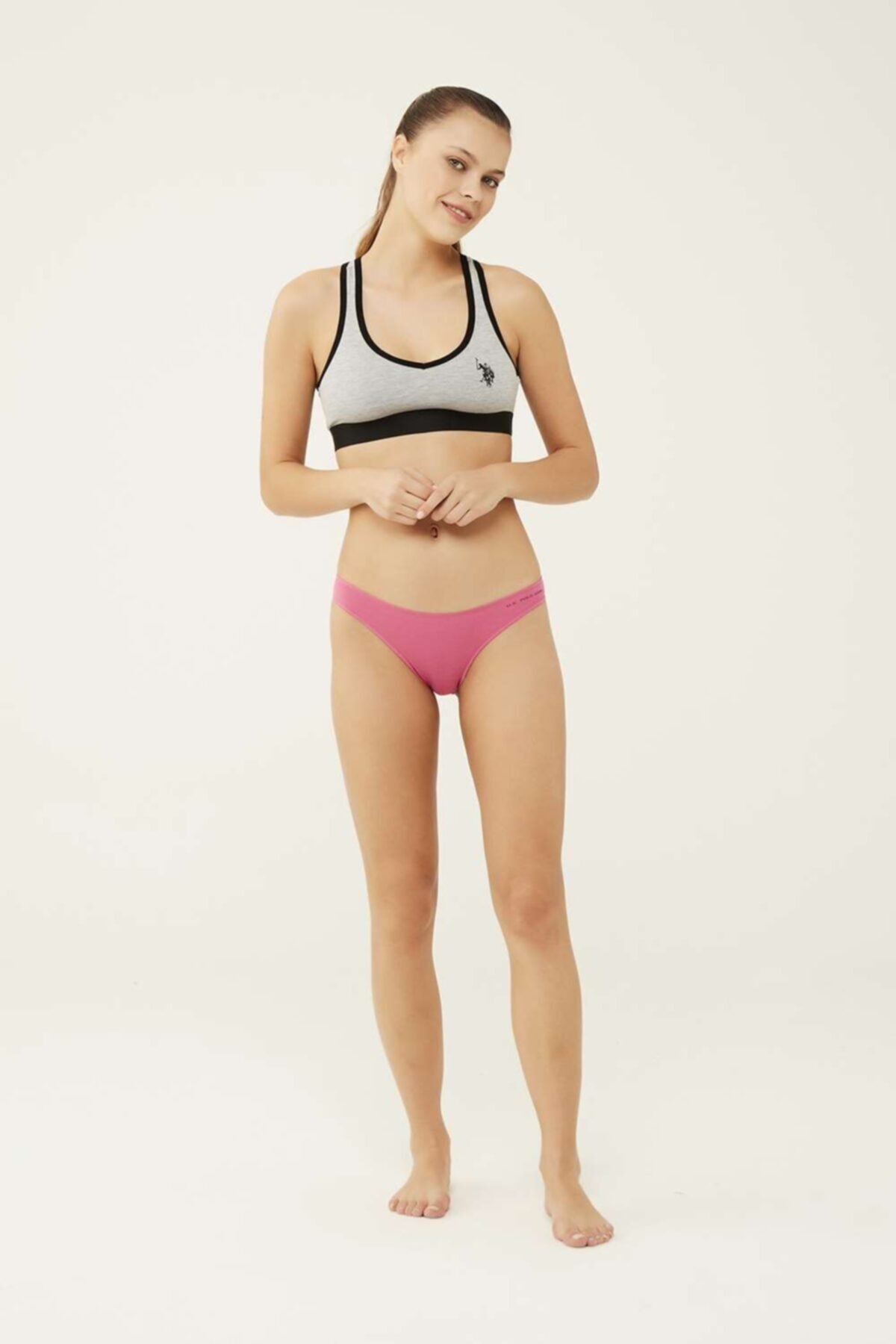 İp Detaylı Minimal String Külot Us. POLO Assn. 67007 - Siyah-Beyaz-Ten-Somon-Kırmızı