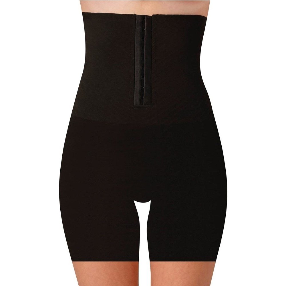 Agraflı Kısa Paçalı Korse Bel ve Karın Desteği Form Angel 5524 - Siyah